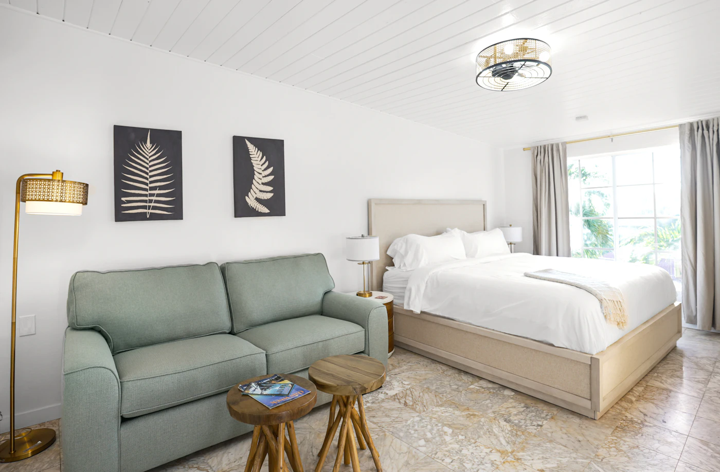 Deluxe King Suite with a king bed and sofa bed at The Mary Anne Boutique Hotel in Charlotte Amalie, St. Thomas